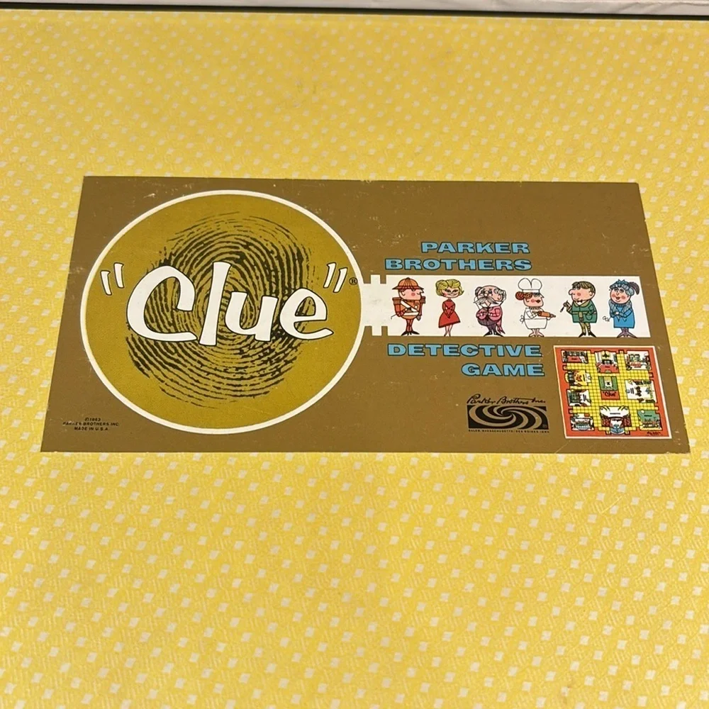 Vintage 1963 Clue Board Game by Parker Brothers – Detective Game